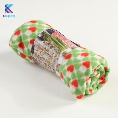 Polyester Fabric Colorful Decoration Plush Fuzzy Flannel Fleece Blanket for Sofa