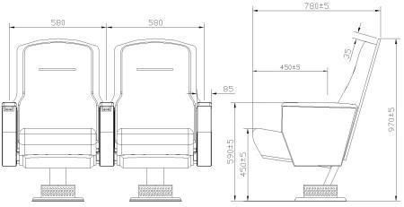 Competitive New Design Office Auditorium Church Hall Conference Chair