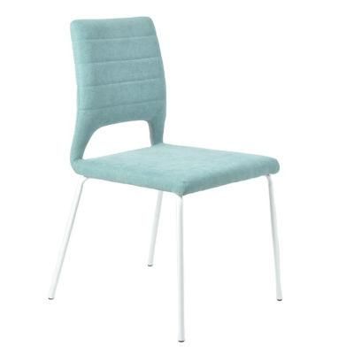 Nordic Style Restaurant Modern Fabric Metal Leg Comedor Dining Chair