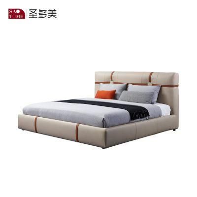 Italian Style Flat Wood China King Bedroom Furniture Bed