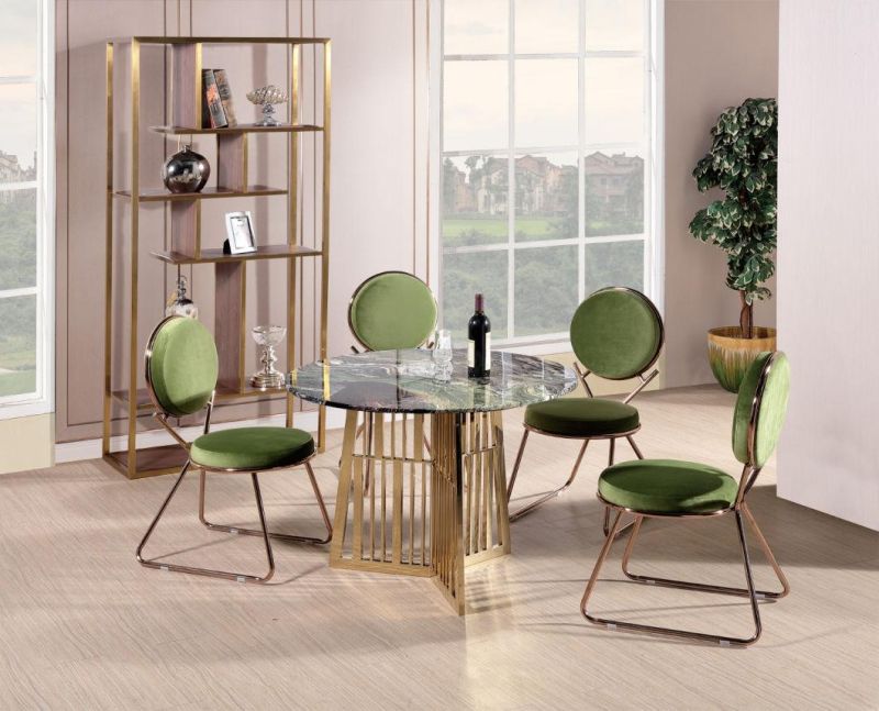 Design Guild Velvet Dining Chair Furniture with Brass Legs Gold