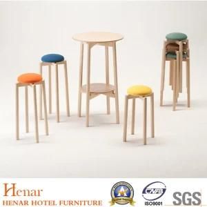 Stunning Polyester Fabric Cover Cute Design Wooden Bar Stool for Home
