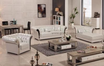 Hot Sale Tufted Chesterfield Leather Sofa French Antique Bedroom Furniture Sets