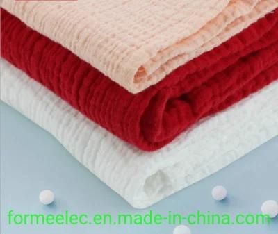 Textile Furnishing Cloth Seersucker Cotton Yarn 125g 40s Double Gauze Double Crepe Fabric