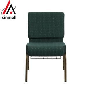 Xinmao Hotel Furniture Stocking Fabric Metal Church Chair