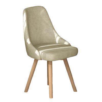 Nordic Modern Home Furniture PU Leather Fabric Swivel Wooden Dining Chair