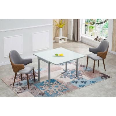 Hotel Restaurant Office Fabric PU Dining Chair with Arm
