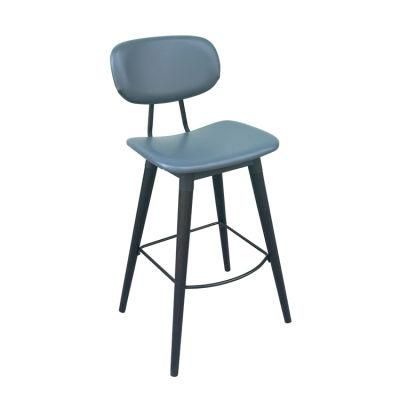 Contemporary Timber Fabric Upholstery Dry Bar Chair High Stool