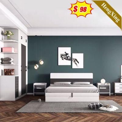 Modern Wholesale Wardrobe Mattress Hotel Double King Size Bed Cheap Home Furniture Bedroom Set