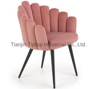 Powder Coating Legs New Design Hot Sale Luxury Dining Room Furniture Velvet Fabric Dining Chairs