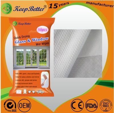 Top Quality Factory Directly Supply Disposable Glass Cleaning Wet Wipes