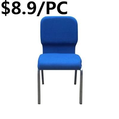 Elegant Modern Stackable Fabric Banquet Metal Meeting Dining Church Chair