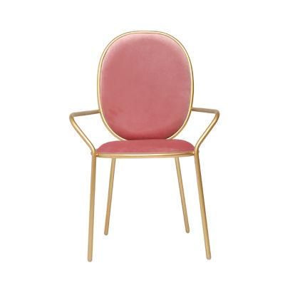 Factory Modern High Quality Custom Metal Leg Fabric Velvet Dining Chairs