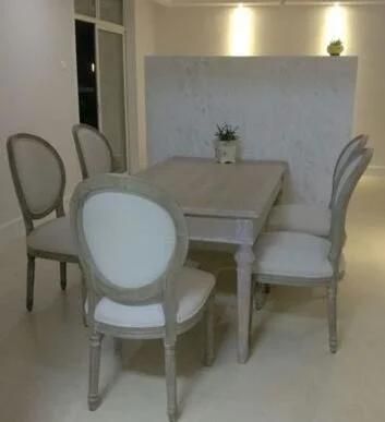 Banquet Wood White Louis Chairs