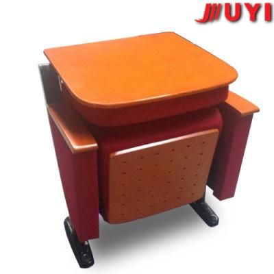 Jy-601 Wooden Seat Church Banquet Cover Fabric Folding Furniture Seating Auditorium for Meeting Room Lecture Hall Chair
