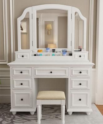 Northern Europe Bedroom Mini Light Luxury Dressing Table with Light