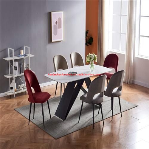 Modern Style of Dining Sets MDF Extenable Dining Table in Dining Room