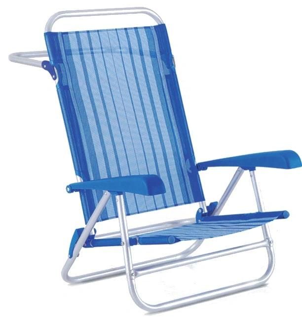 Hot Selling Foldable Beach Chair with Back Holder and Low Seat with or Without Pillow