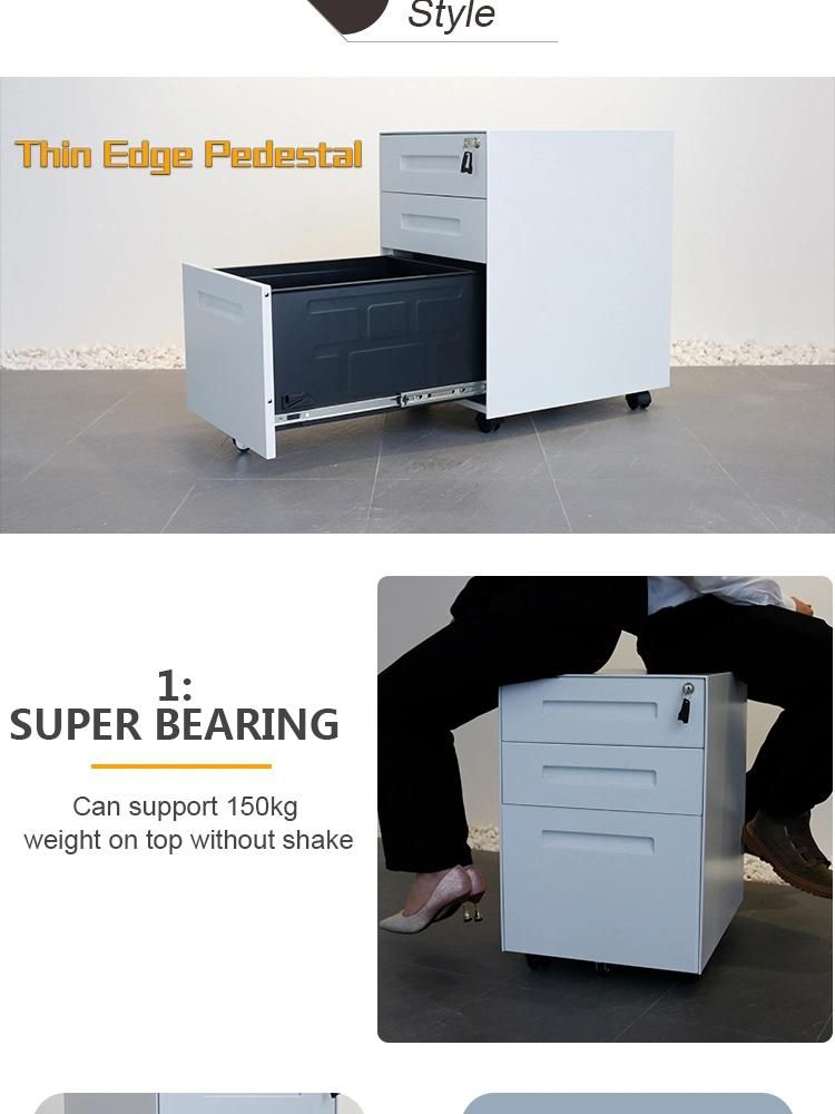 Office Storage and Filing Drawer Mobile Storage Pedestal Cabinet