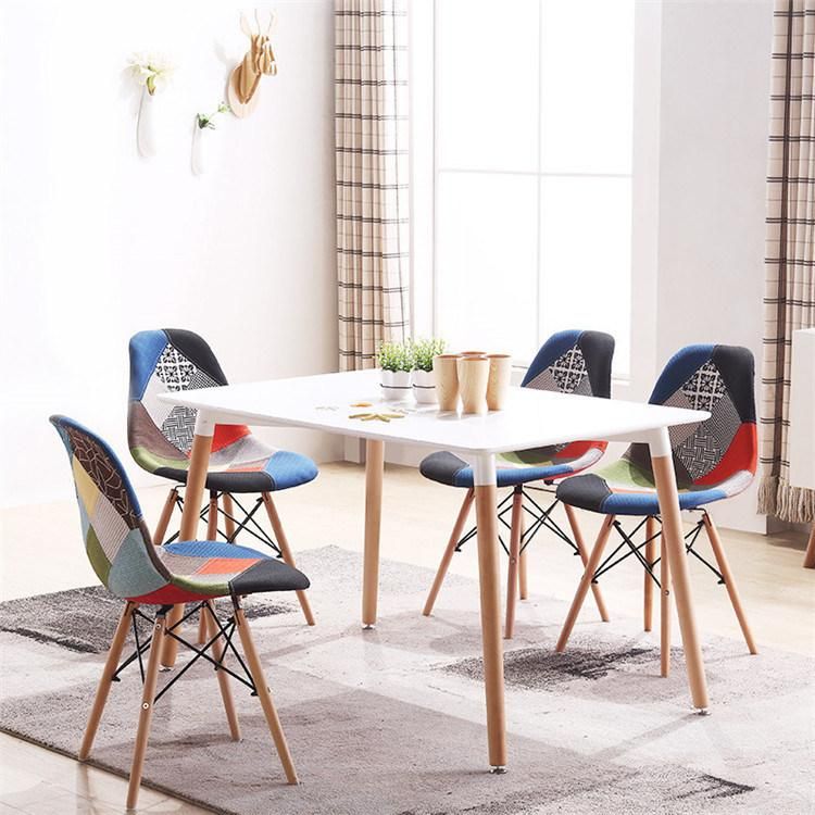 Coffee Shop Chair Leisure Home Dining Room Modern Patchwork Upholstered Fabric Chair for Dining Room Dinner