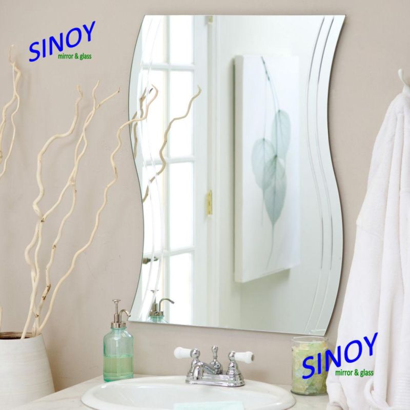 Drilled Bathroom Mirror Glass (SMI-DRI1001)