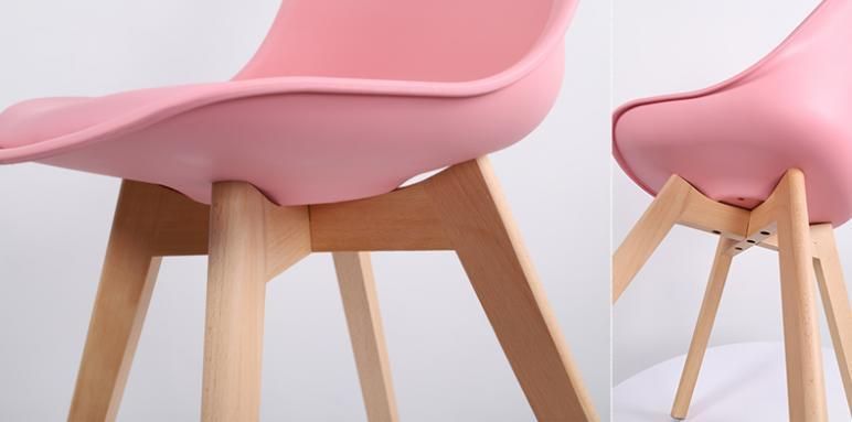 Chaise Plastique Chair for Cafe Terrace Turquoise PP+Wood Chair Modern Dining Sets