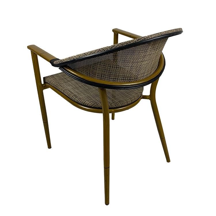 New Design Modern Cafe Bistro Leisure Outdoor Garden Bamboo Wood Dining Chair Set