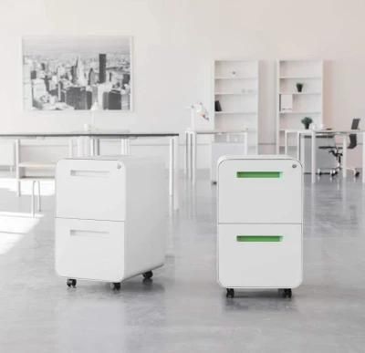 Gdlt 2 Drawer Mobile Filing Cabinets Office Pedestal Cabinets for A4 Paper Letter Size
