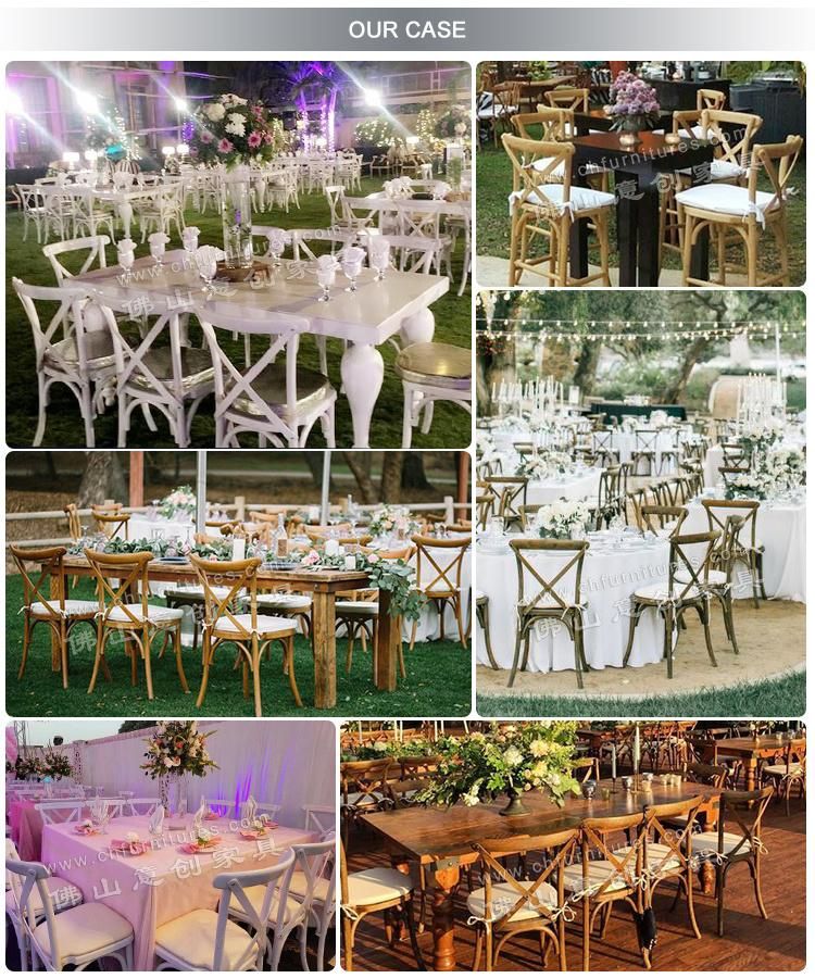 Yc-A68-10 Hot Selling 2019 Stacking Cross Back Gold Wedding Chair