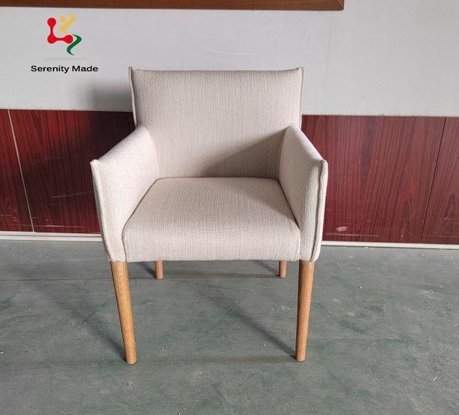 Commerical Hotel Restaurtant Lounge Furniture Meeting Upholstered Wood Frame Fabric Living Room Dining Chair