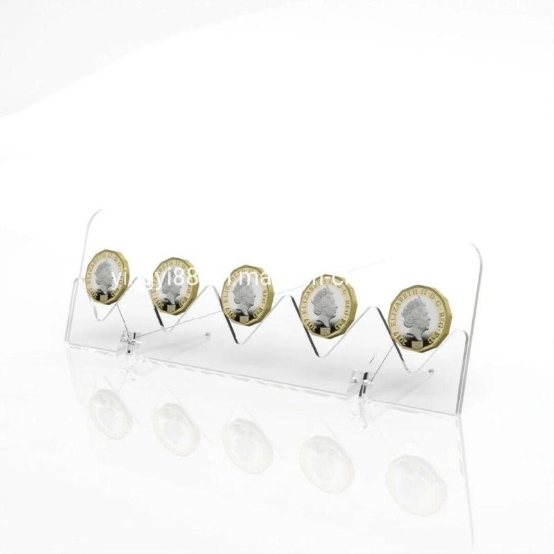 OEM Newest Transparent Acrylic Coin Display Stands
