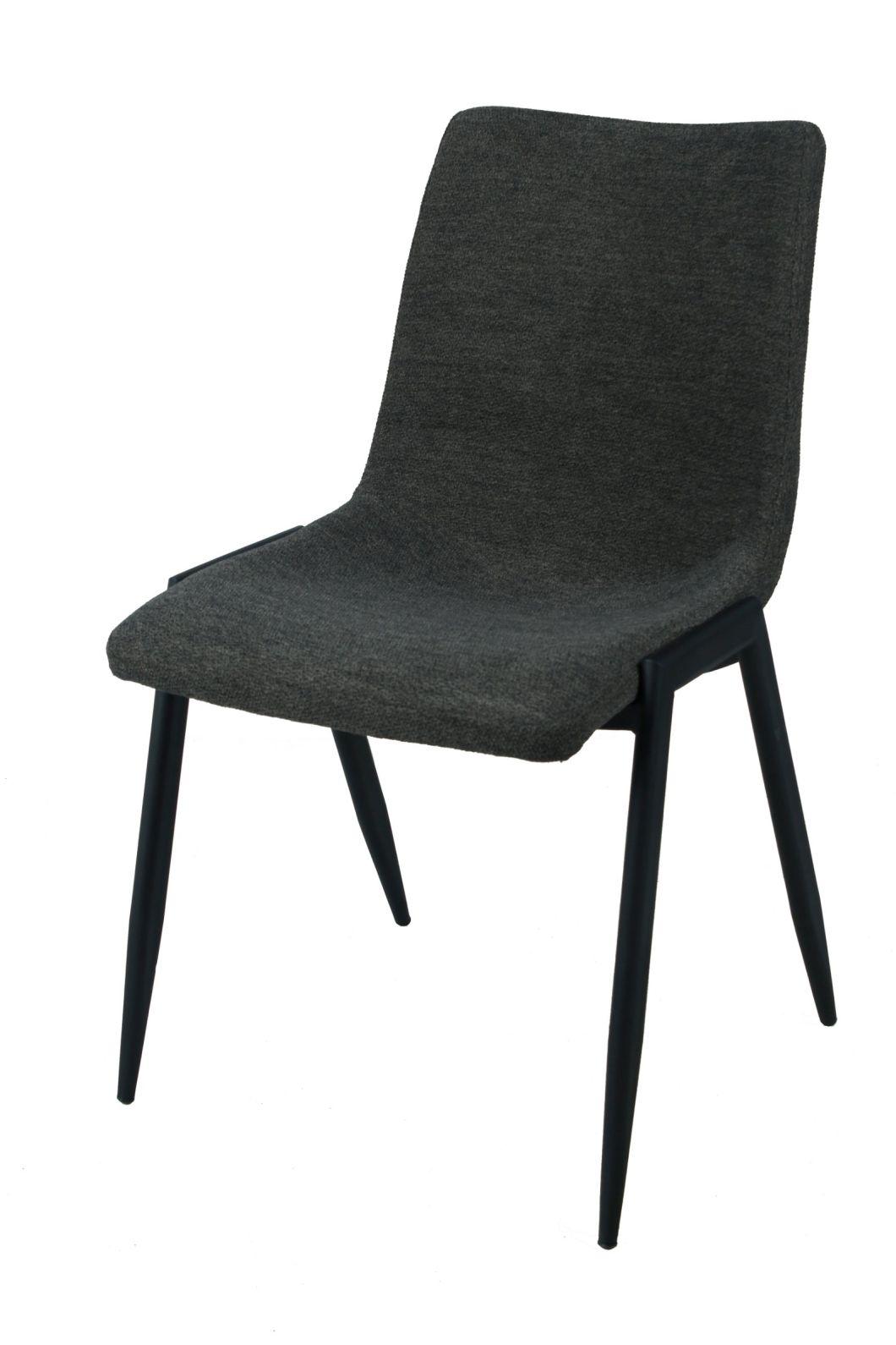 Modern Home Restaurant Office Furniture Fabric Dining Chair with Coated Steel Tube Leg Dining Chair