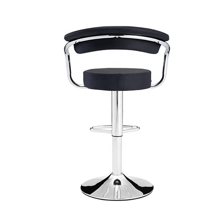 Optional Colors Swivel Straps Leather Stainless Steel Modern Bar Stools Removable Bar Chairs