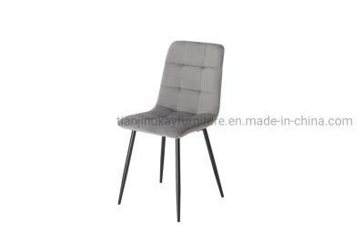 Laynsino French Pink Velvet Upholstered Modern Dining Room Chair for Restaurant, French Luxury Dining Chair