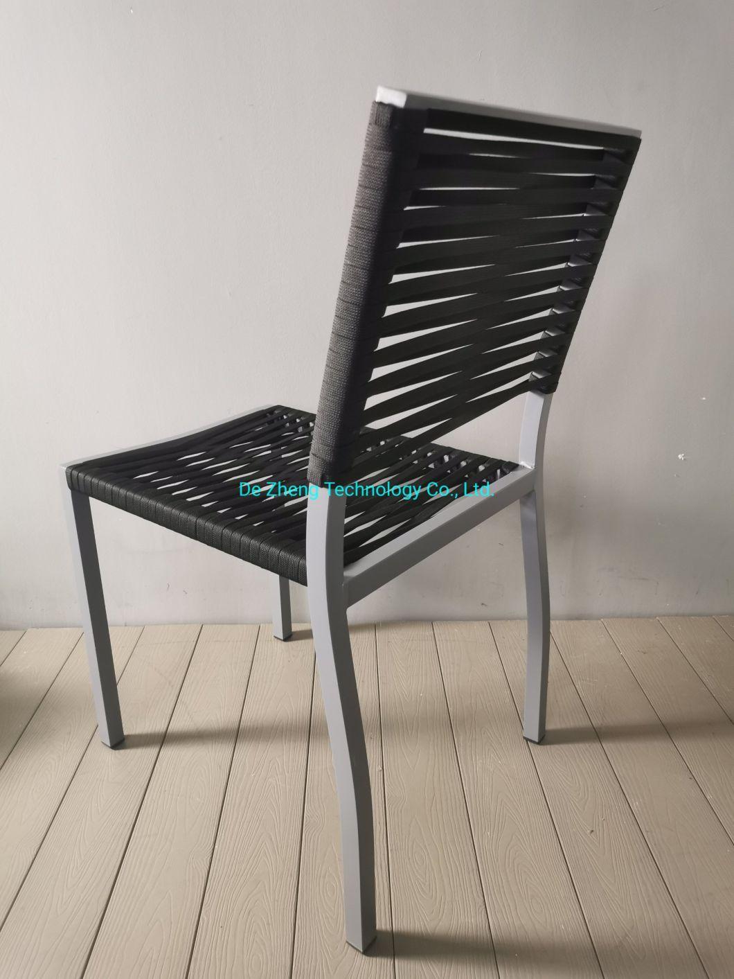 Commerical Outdoor Pool Side Garden Leisure Aluminium Restaurtant Mesh Seat Dining Chair