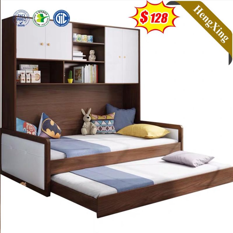 OEM ODM Wholesales Price Living Room Modern Wooden Furniture High Quality MDF Bed with Storage Cabinets