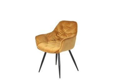 Dining Table and Chairs Leather Metal Leg Velvet Fabric Cheap French Outdoor Luxury Modern Black Leather Velvet Dining Chair