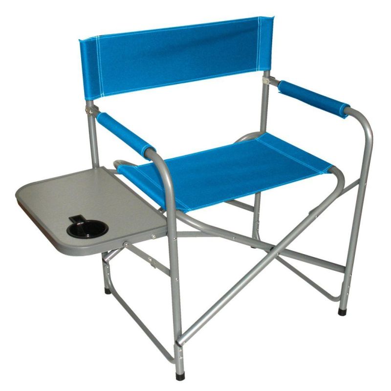Folding Stable Director Chair Outdoor Durable Fishing Chair Beach Chair Aluminum Tube 600d Oxford with Tray Table
