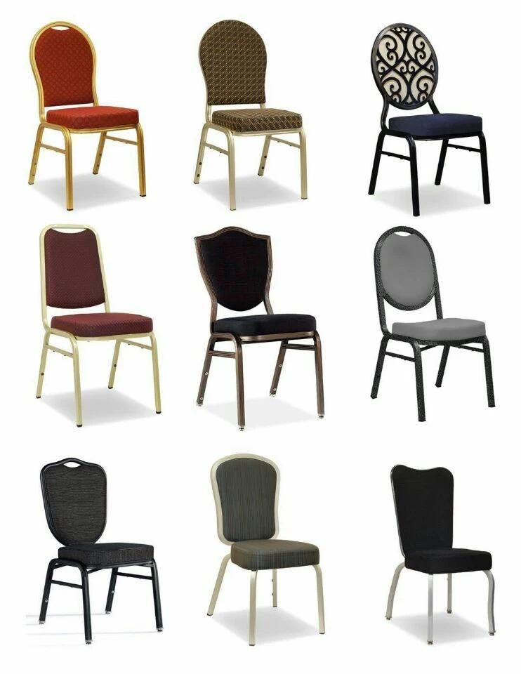 Steel Folding Chair Hand Hook Decoration Banquet Fabric Dining Chair