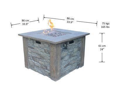 Gas Tank Inside Outdoor Living Square Gas Fire Pit Table