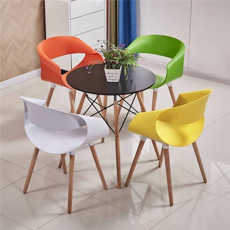 Factory Outdoor Restaurant Modern Wooden Home Dining Room Plastic Resin Dining Chair