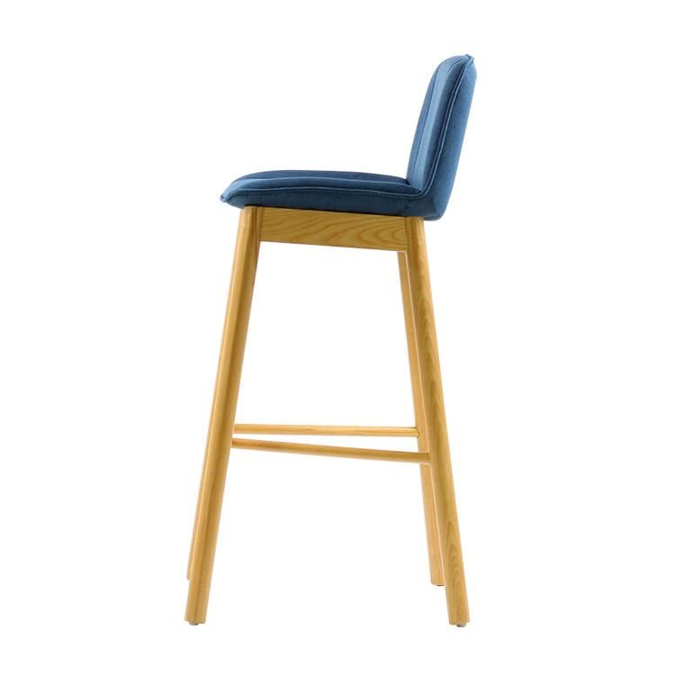 Modern Furniture Chair Fabric Upholstered Chair Wooden Stool Bar Chair for Sale