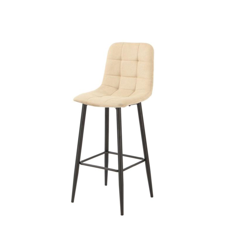 Hot Selling Modern Furniture Bar Stool with Black Metal Legs