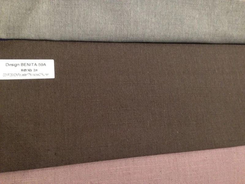 Textile 62% Polyester Upscale Plain Dyed Upholstery Sofa Covering Fabric