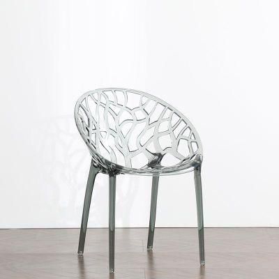 Hotel Cafe Home Wedding Leisure Transparent Crystal PC Plastic Chair