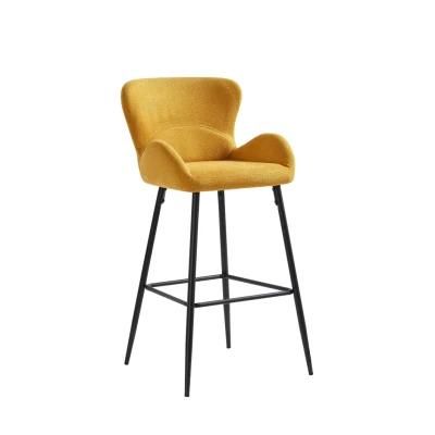 Bar Chair Tall Cheap Counter Furniture Gold Metal Luxury Kitchen Modern High Fabric PU Leather Back Stool Bar Chairs for Bar