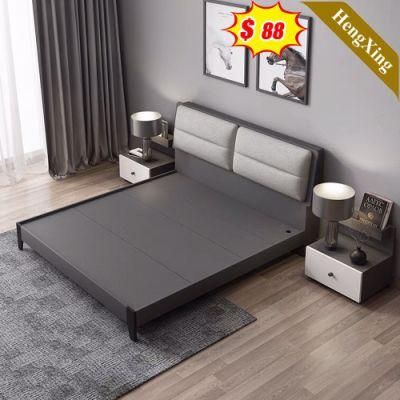 Cutomized Size Simple Modern Bedroom Sets Wall Sofa Storage Hotel Home PU Bed