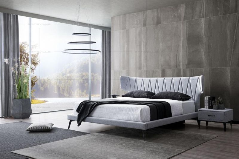 Modern Bedroom Italian Style Bed Home Furniture King Queen Size Bed Gc1801