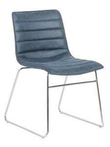 Modern Leisure Stacking Chair for Church/Hall with Chrome Metal Frame and Fabric Upholstered