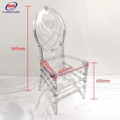 Wholesale Clear Stacking Banquet Plastic High Quality Chiavari Resin Evento Louis Chair